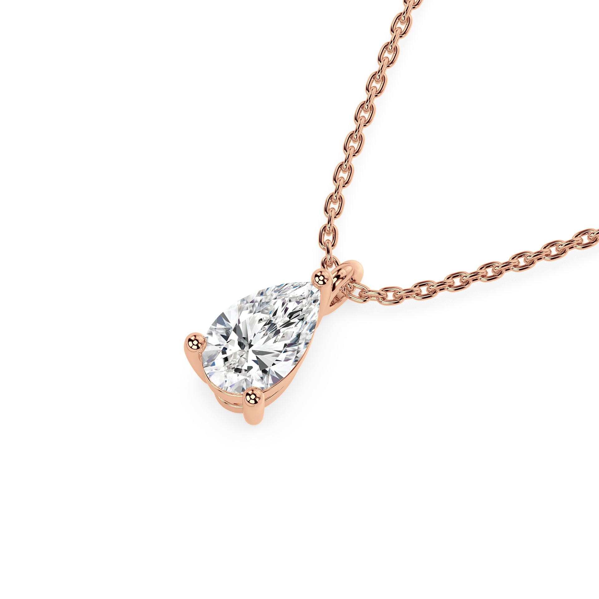 ESSENTIAL SOLITAIRE NECKLACE I PEAR