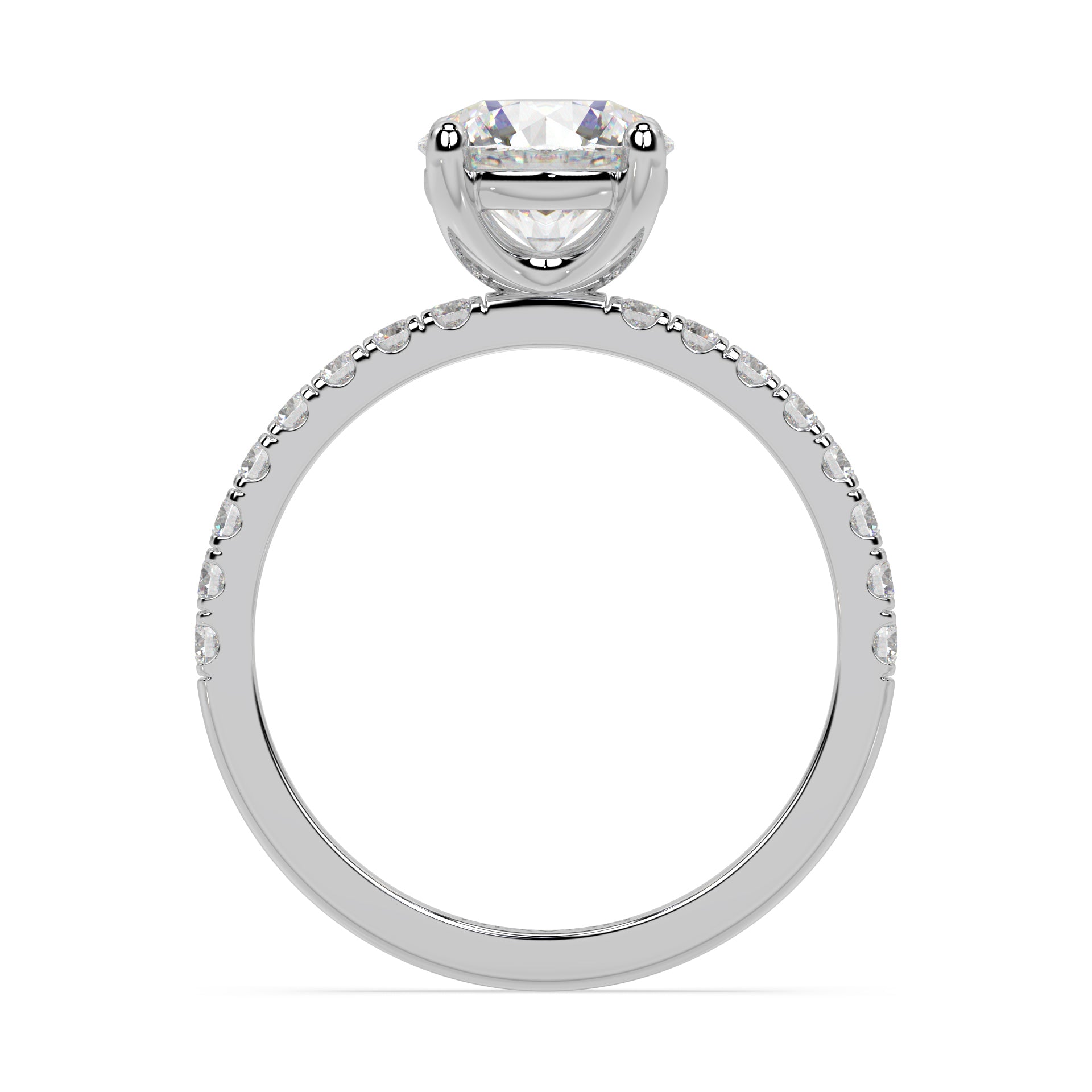 SIGNATURE SOLITAIRE PAVÉ RING I ROUND