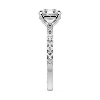 SIGNATURE SOLITAIRE PAVÉ RING I ROUND