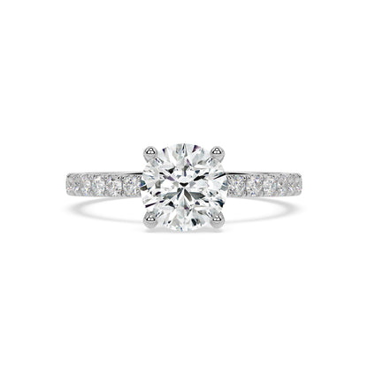 SIGNATURE SOLITAIRE PAVÉ RING I ROUND