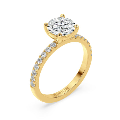 SIGNATURE SOLITAIRE PAVÉ RING I ROUND