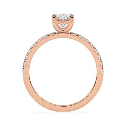 SIGNATURE SOLITAIRE PAVÉ RING I OVAL