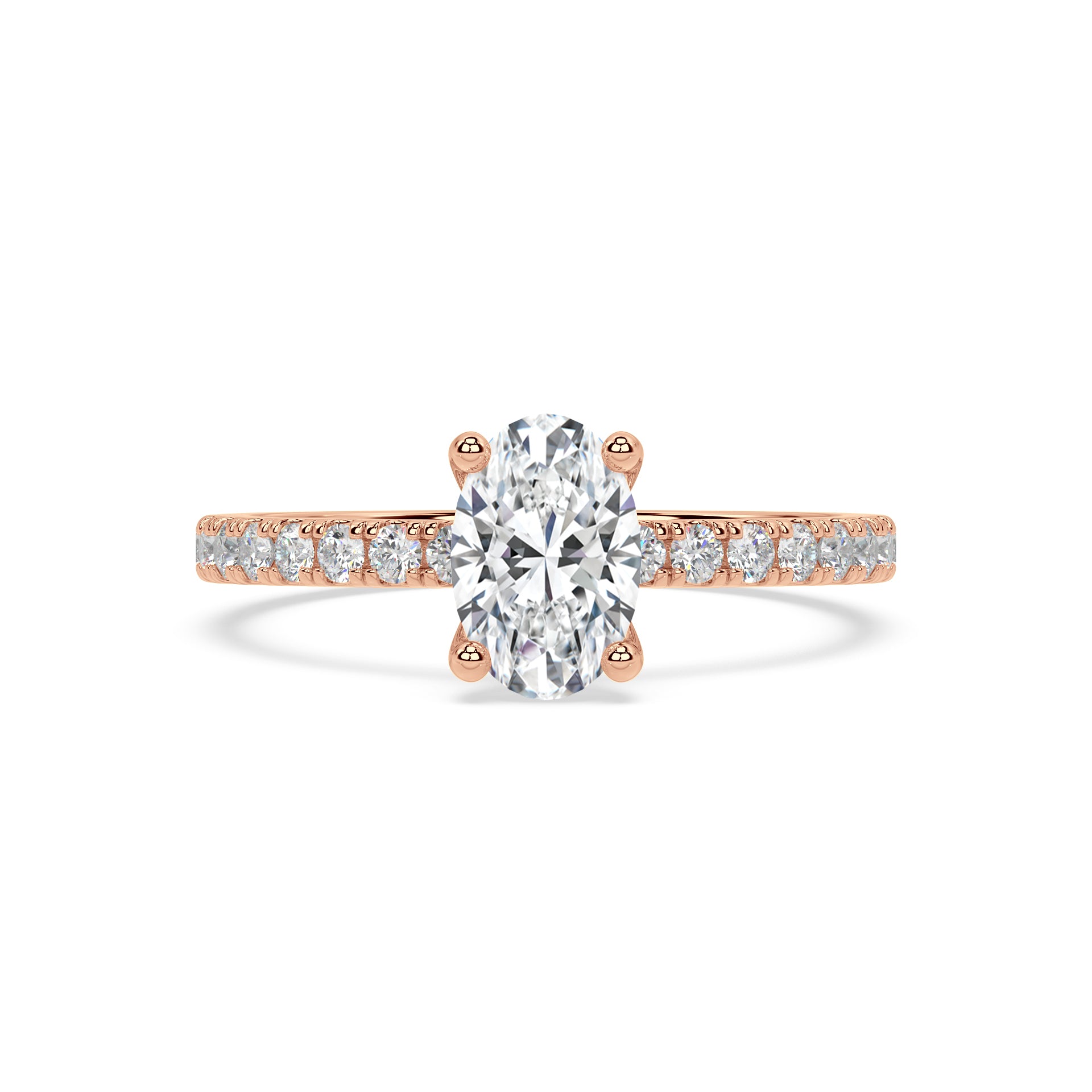 SIGNATURE SOLITAIRE PAVÉ RING I OVAL
