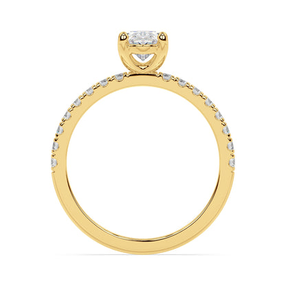 SIGNATURE SOLITAIRE PAVÉ RING I OVAL