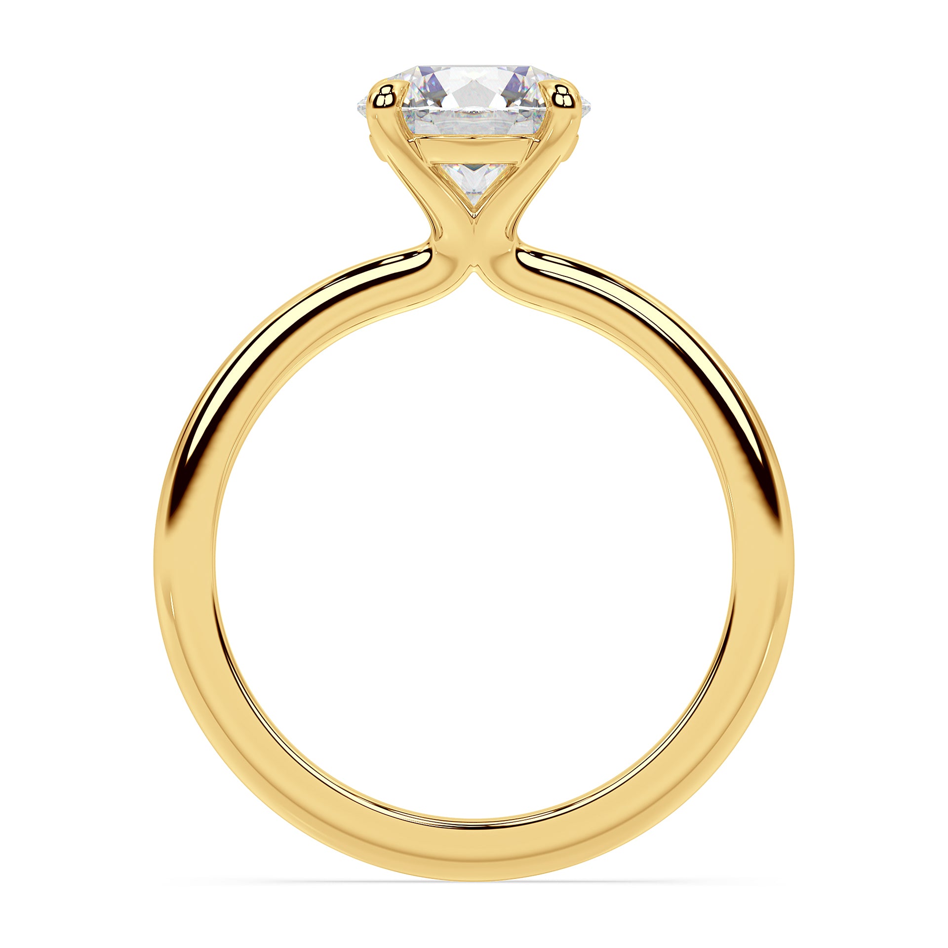 TAPERED SOLITAIRE RING I ROUND