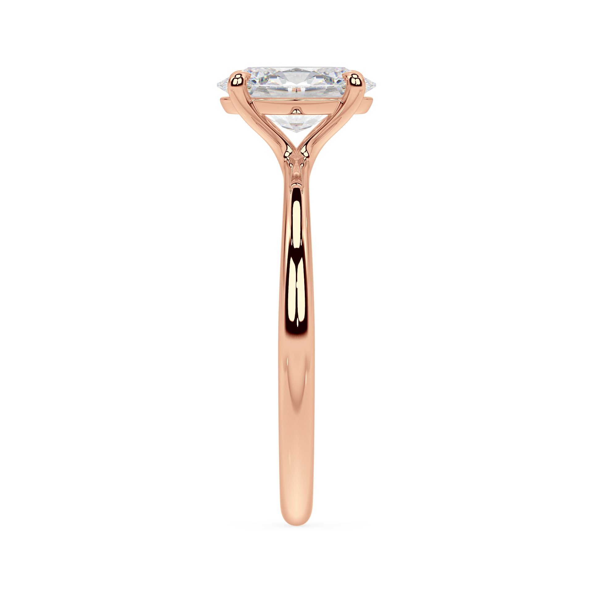 TAPERED SOLITAIRE RING I OVAL