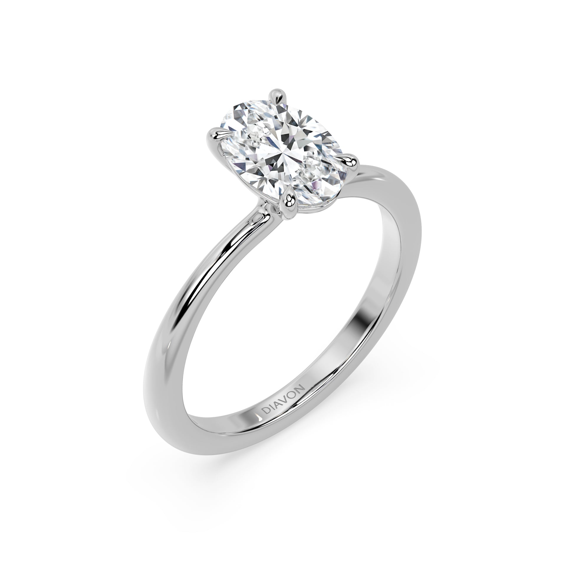 TAPERED SOLITAIRE RING I OVAL