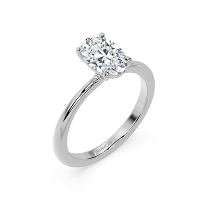 TAPERED SOLITAIRE RING I OVAL