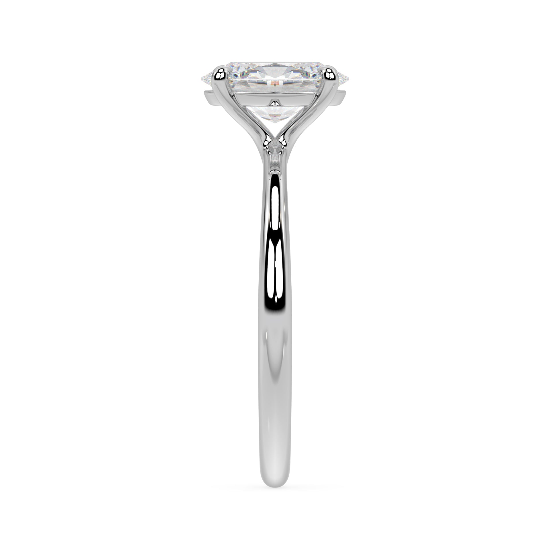 TAPERED SOLITAIRE RING I OVAL