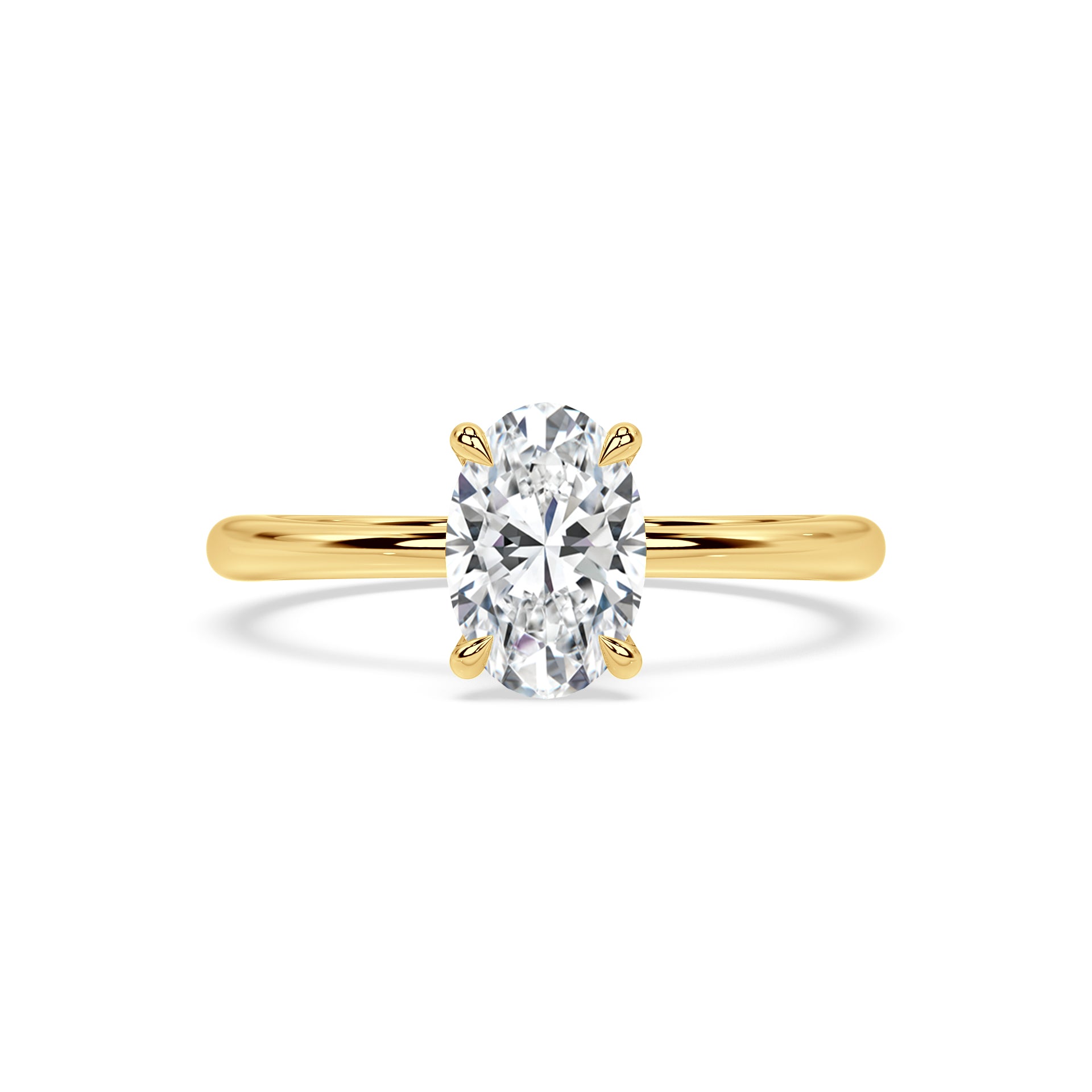 TAPERED SOLITAIRE RING I OVAL