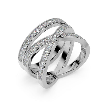 AVANT-GARD RING I PAVE