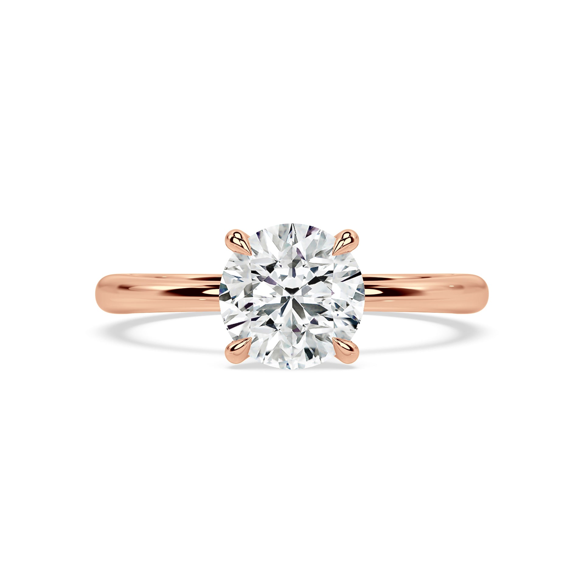TAPERED SOLITAIRE RING I ROUND