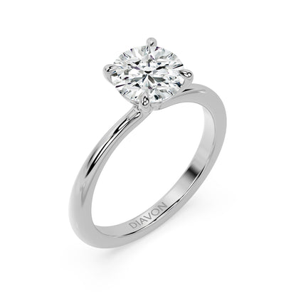 TAPERED SOLITAIRE RING I ROUND