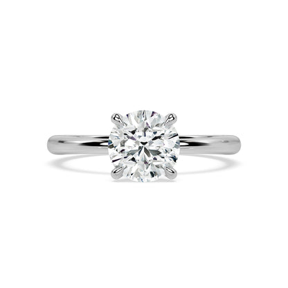 TAPERED SOLITAIRE RING I ROUND
