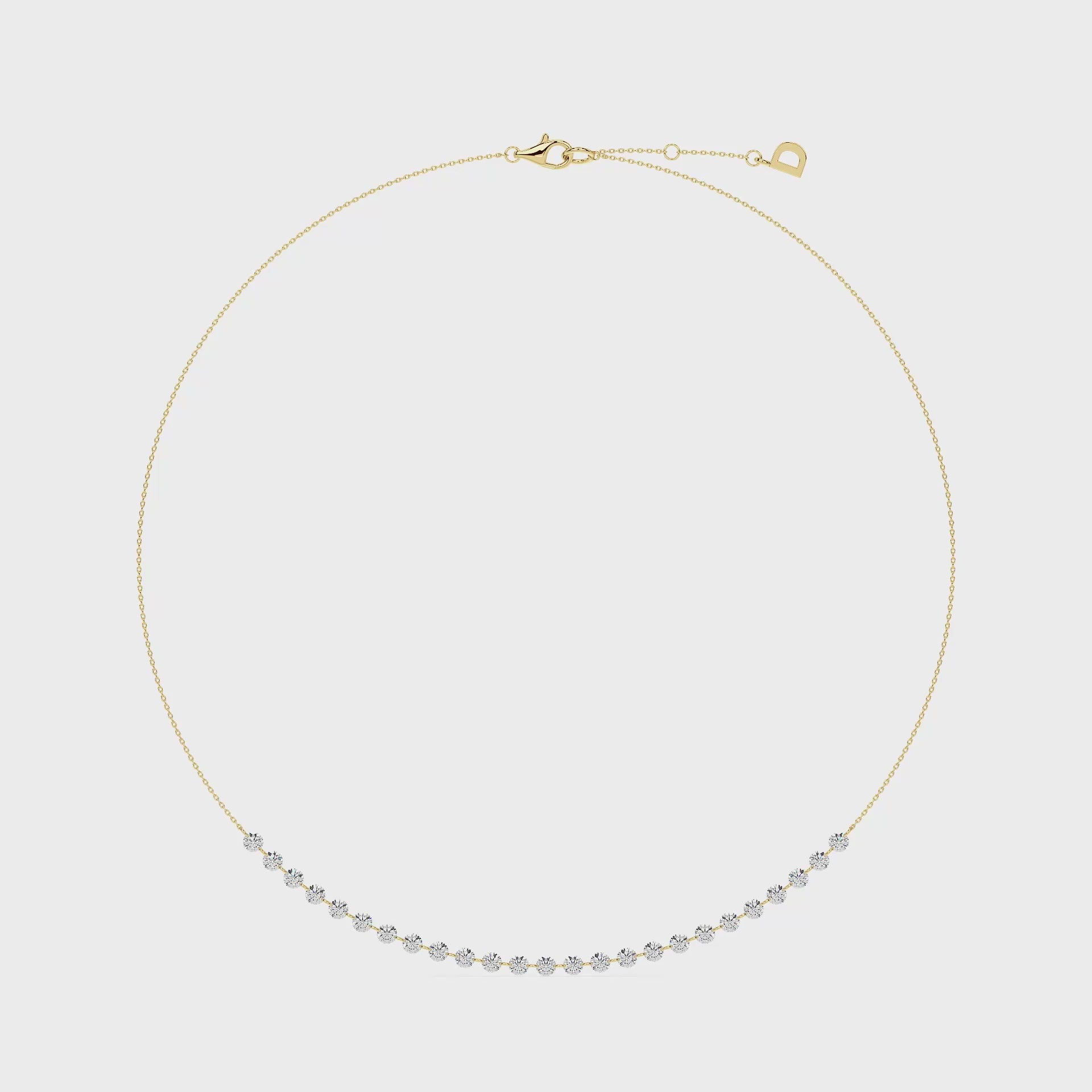 FLOATING STONES CLUSTER NECKLACE