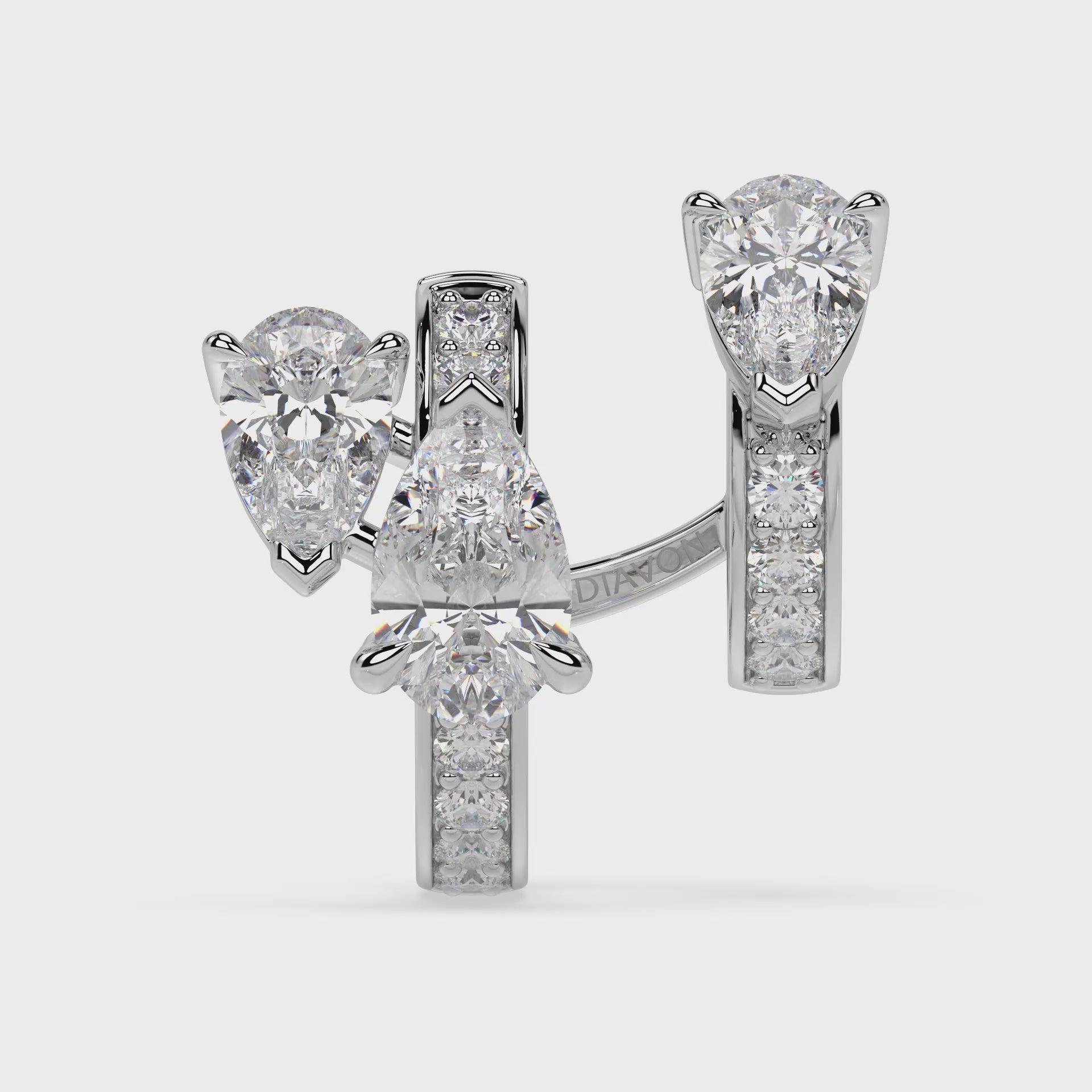 Load video: Floating Pavé Hoop Earrings