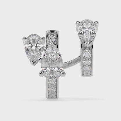 Floating Pavé Hoop Earrings