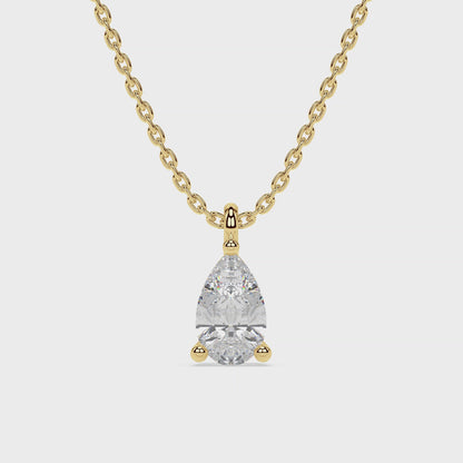 ESSENTIAL SOLITAIRE NECKLACE I PEAR