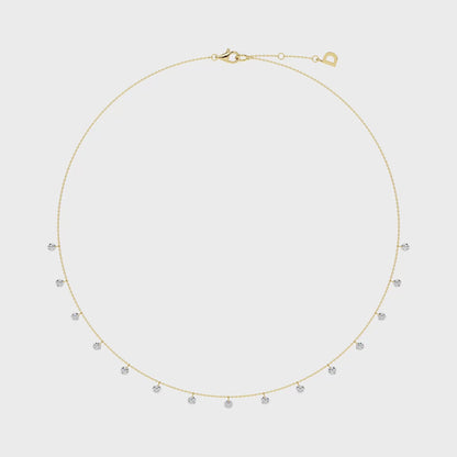 FLOATING STONES LINE NECKLACE