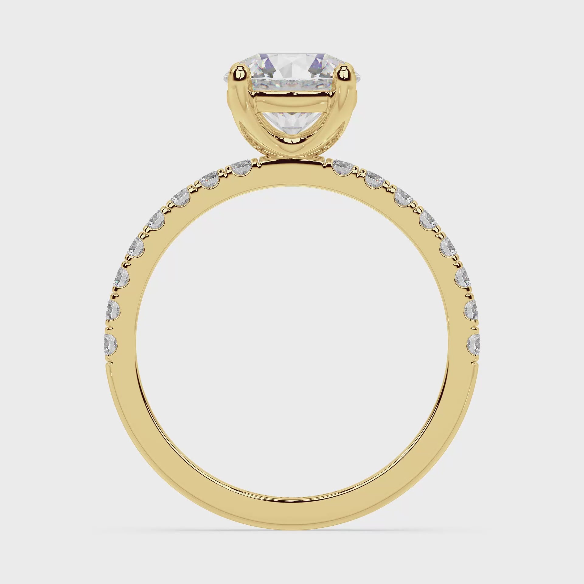 SIGNATURE SOLITAIRE PAVÉ RING I ROUND