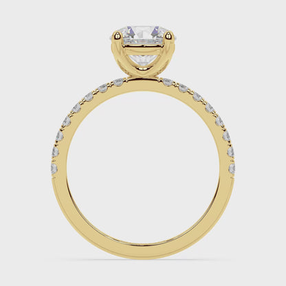 SIGNATURE SOLITAIRE PAVÉ RING I ROUND