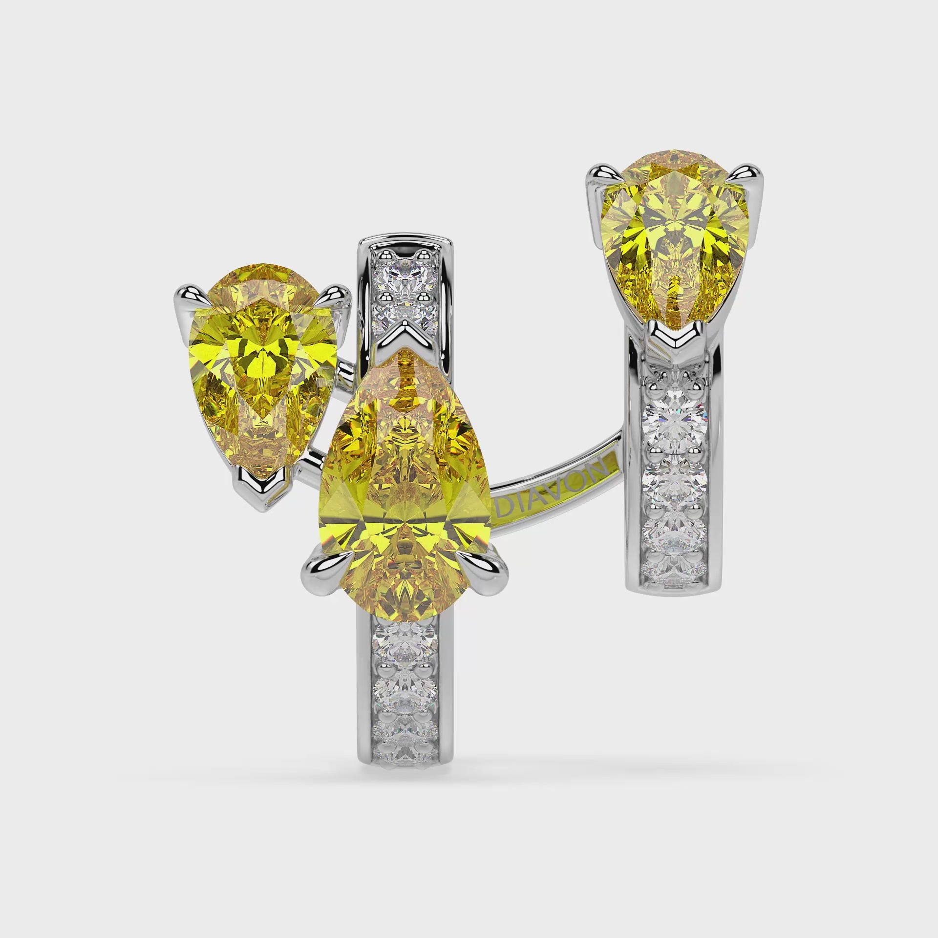 Load video: Floating Pavé Hoop Earrings