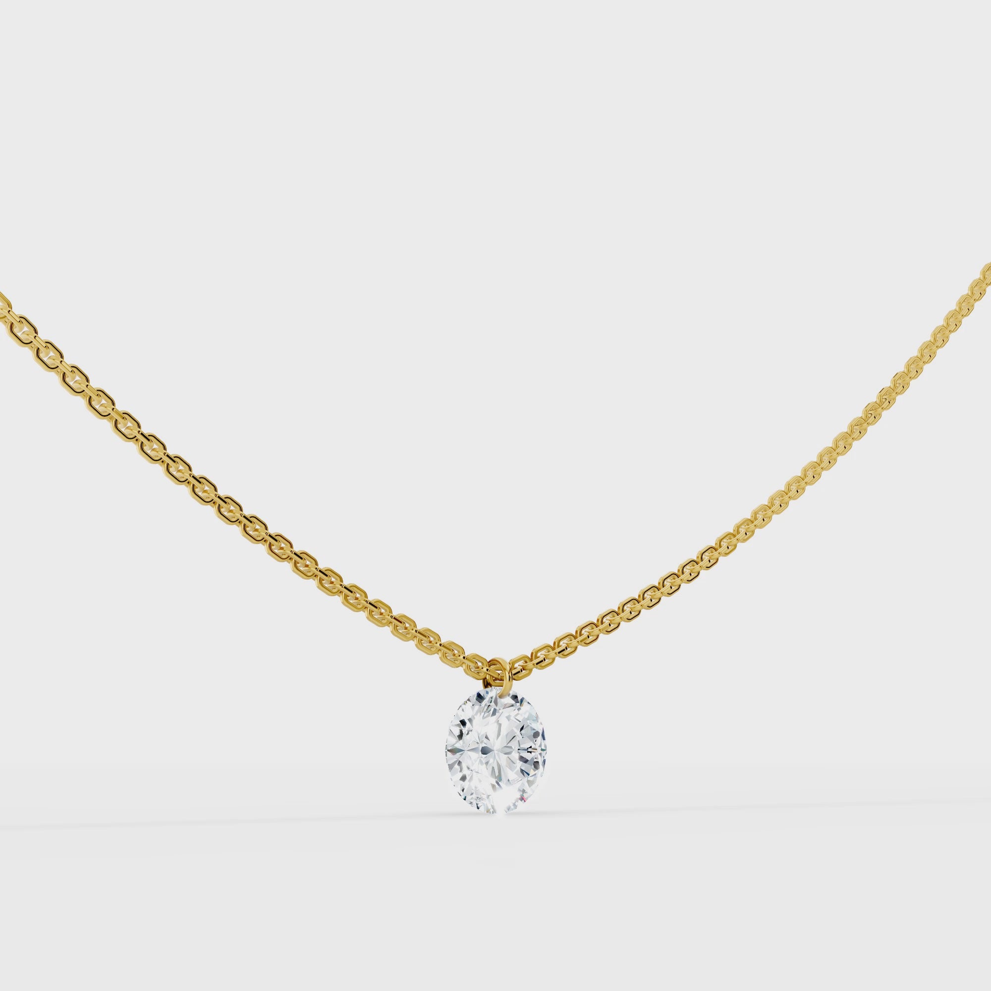 Load video: Floating Stones Necklace | Round